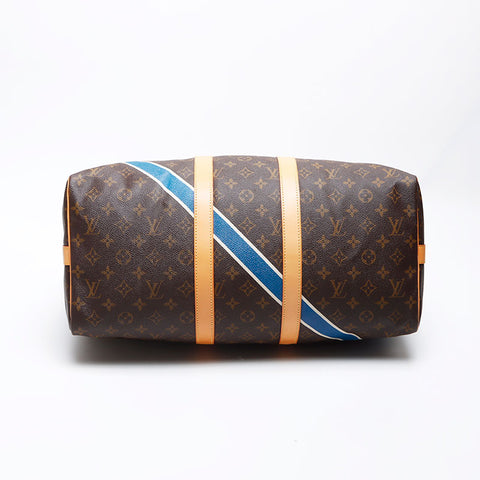 Louis Vuitton LOUIS VUITTON Monogram Keepol 45 Initial Boston Bag Brown WS12488