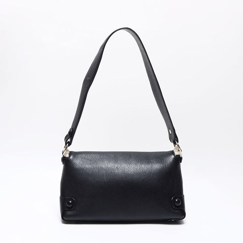 Salvatore Ferragamo Gancini en cuir fourrure Mouton Boa Sac d'épaule noir WS12498