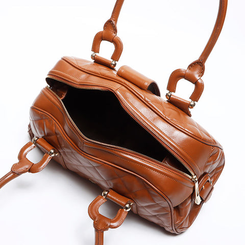Burberry en cuir Bowling Boston Sac marron WS12501