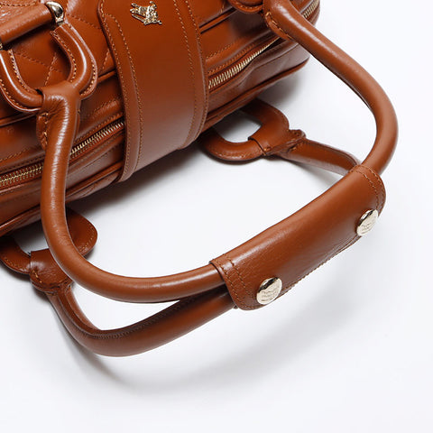 Burberry en cuir Bowling Boston Sac marron WS12501