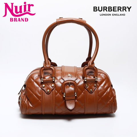 Burberry en cuir Bowling Boston Sac marron WS12501