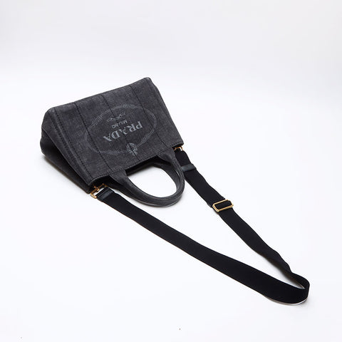 Prada canapa denim petit sac à main gris WS12514