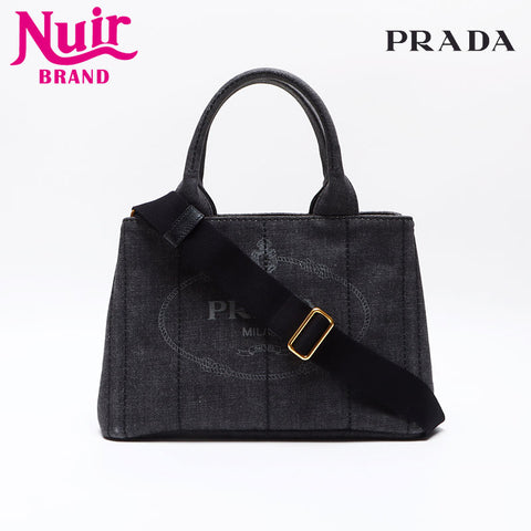 Prada canapa denim petit sac à main gris WS12514