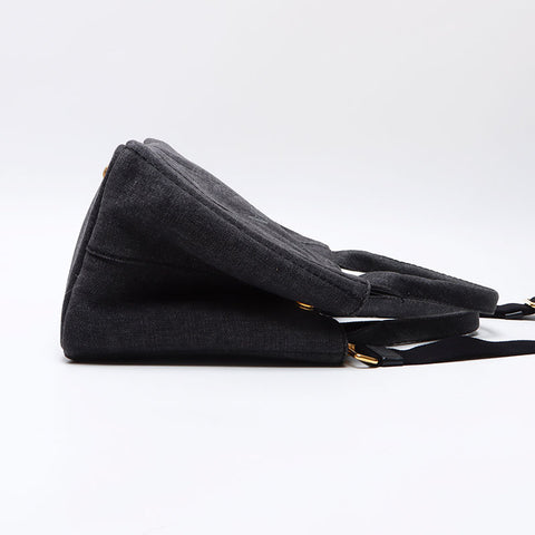 PRADA Canapa Denim Small Handbag gray WS12514
