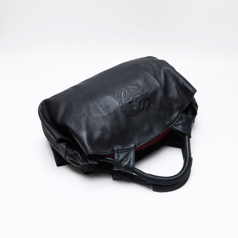 LOEWE Nappa Aile Leather Anagram Handbag Black WS12517