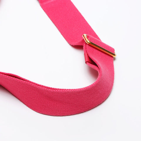 Prada Canapa牛仔布M中2Way手提包粉红色WS12519