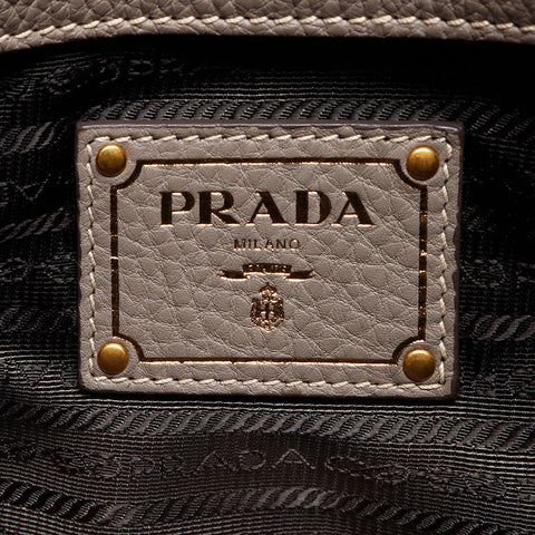 Prada Leather 2way徽标肩带米色WS12520