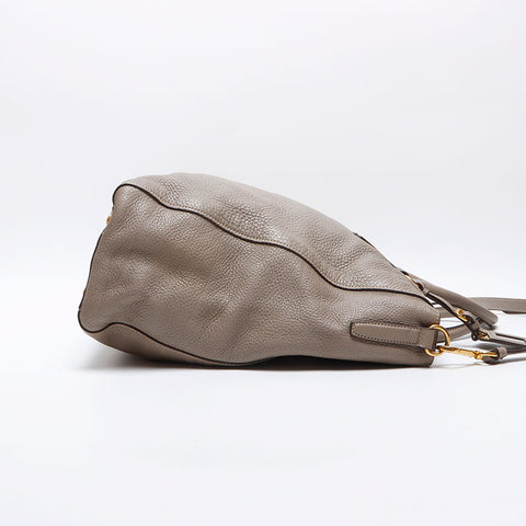 Prada Leather 2way徽标肩带米色WS12520