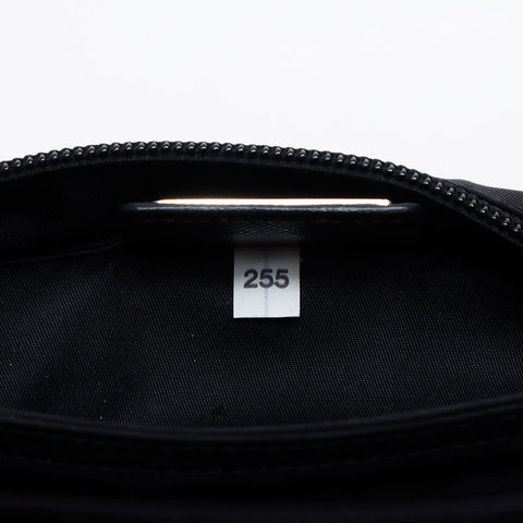PRADA Nylon Triangle Logo Tag Shoulder Bag Black WS12528