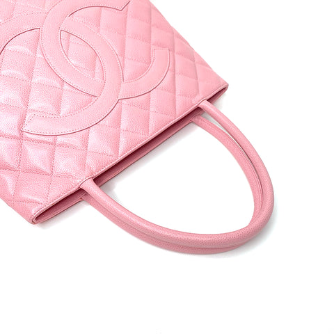 Chanel Chanel nachgedruckt Tote Kaviar 1997 Handtasche Leder Pink WS1252