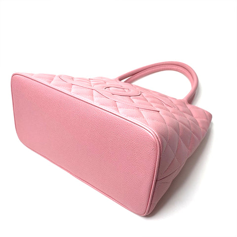 Chanel Chanel nachgedruckt Tote Kaviar 1997 Handtasche Leder Pink WS1252