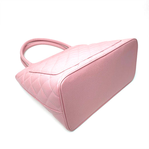 Chanel Chanel nachgedruckt Tote Kaviar 1997 Handtasche Leder Pink WS1252