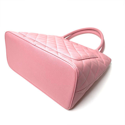 Chanel Chanel nachgedruckt Tote Kaviar 1997 Handtasche Leder Pink WS1252