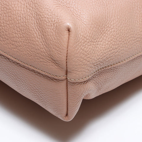 PRADA 2way Leather SilverMetal Shoulder Bag pink WS12533