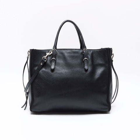 Balenciaga 2way银色配件皮革纸肩袋黑色WS12535