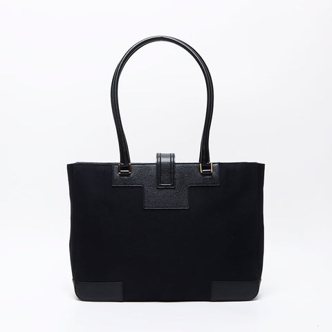 Gucci帆布G徽标手提袋黑色WS12537