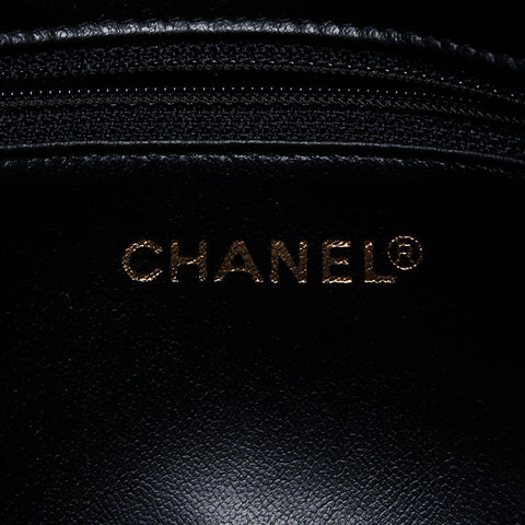 Chanel Chanel n ° 2 1993-1999 Caviar Skin Round Sac à bandoulière noir WS12540