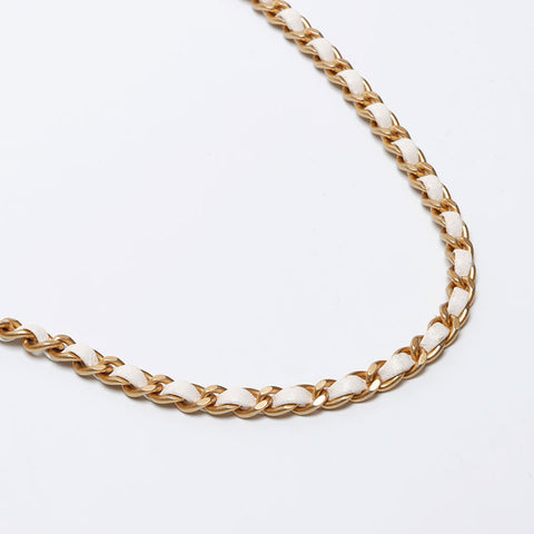 Chanel Leather Matelasse Chain Coco Mark 2020S IC Plaque d'épaule Plaque Blanc WS12543