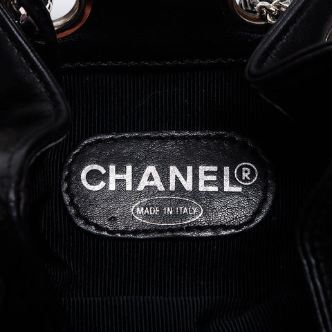 CHANEL COCO Mark Mini Chain in Lambskin Backpack Daypack black WS12546