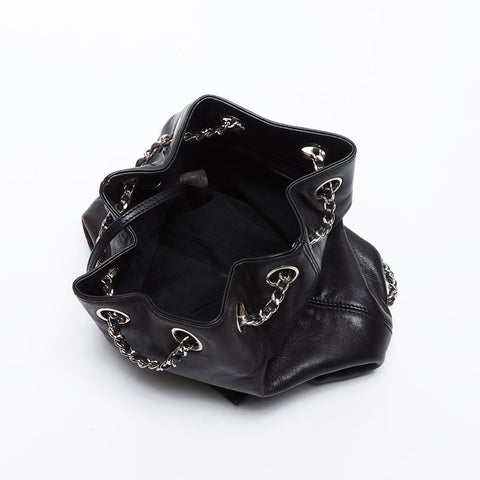 CHANEL COCO Mark Mini Chain in Lambskin Backpack Daypack black WS12546