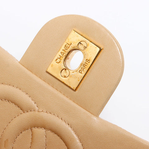 香奈儿（Chanel Minimimatelasse）连锁lambskin No. 5 2000肩袋米色WS12548