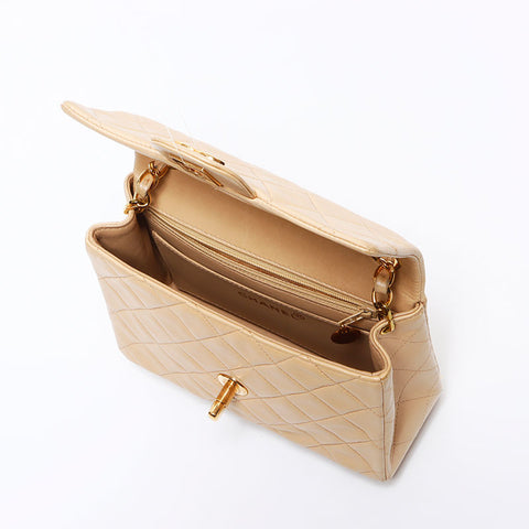 香奈儿（Chanel Minimimatelasse）连锁lambskin No. 5 2000肩袋米色WS12548