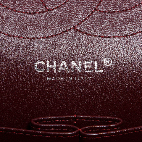 Chanel double rabat caviar peau matelasse 30cm n ° 26 raccords en argent 2017-2018 Sac d'épaule noir WS12555