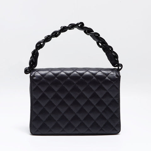 Chanel Matelasse Silver Hardware Umhängetasche Marine WS12567
