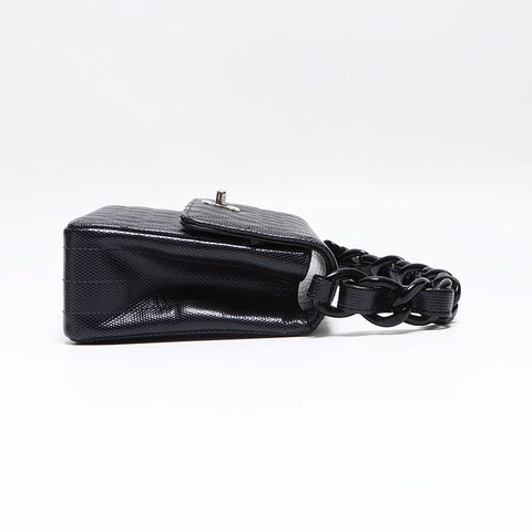 Chanel Matelasse Silver Hardware Umhängetasche Marine WS12567