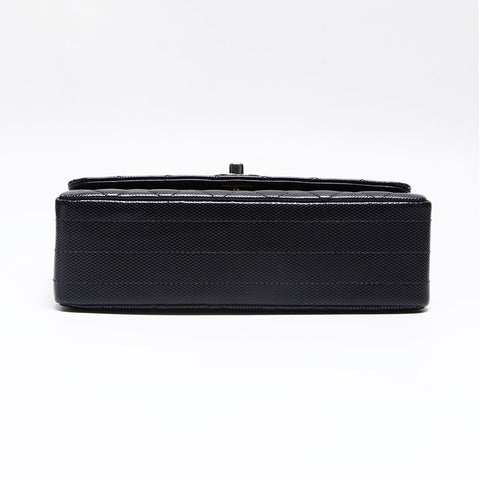 Chanel Matelasse Silver Hardware Umhängetasche Marine WS12567