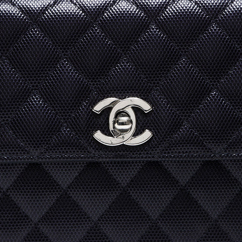 シャネル CHANEL マトラッセ  シルバー金具 ショルダーバッグ ネイビー WS12567