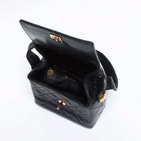 香奈儿Chanel Matelasse Coco Mark No. 2 Mini肩带黑色WS12574