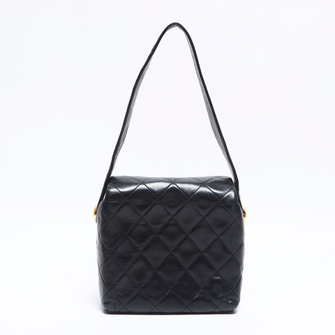 香奈儿Chanel Matelasse Coco Mark No. 2 Mini肩带黑色WS12574