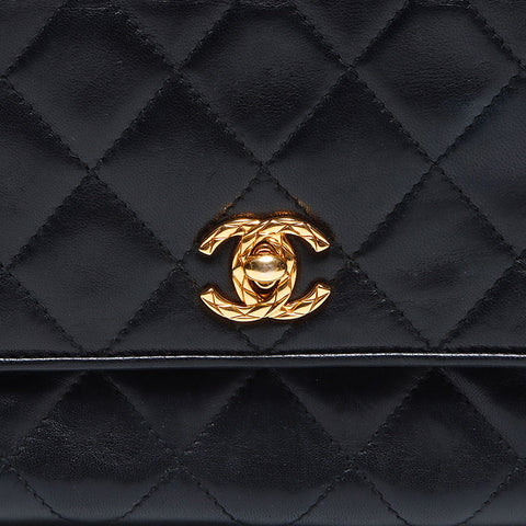 香奈儿Chanel Matelasse Coco Mark No. 2 Mini肩带黑色WS12574
