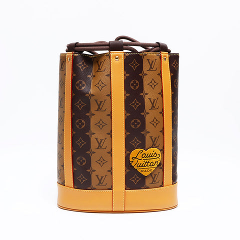 ルイ・ヴィトン LOUIS VUITTON NIGO ランドネ ストライプ M45968 ショルダーバッグ ブラウン WS12578