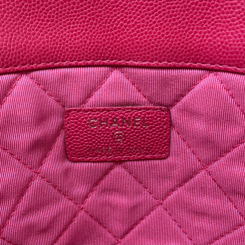 シャネル CHANEL キャビアスキン セカンド クラッチバッグ ピンク WS1257