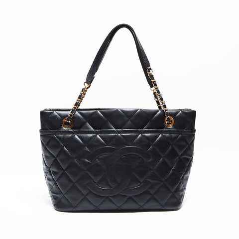 Chanel Caviar Skin Coco Mark Chain 2013 Shoulder Bag Black WS12580