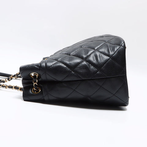 Chanel Caviar Skin Coco Mark Chain 2013 Shoulder Bag Black WS12580