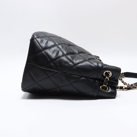 Chanel Caviar Skin Coco Mark Chain 2013 Shoulder Bag Black WS12580