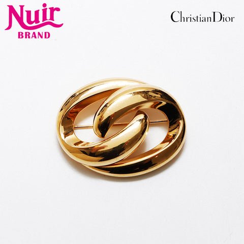 Christian Dior round Brooch gold WS12582
