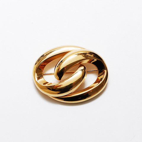 Christian Dior round Brooch gold WS12582