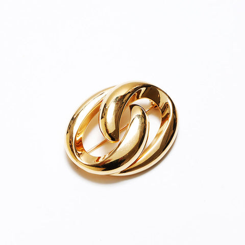 Christian Dior round Brooch gold WS12582