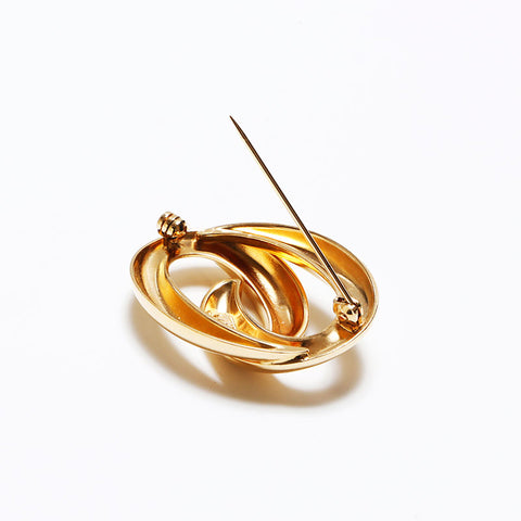 Christian Dior round Brooch gold WS12582