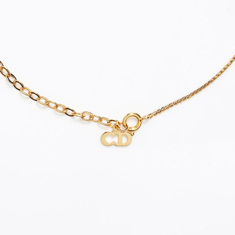 Christian Dior CD logo Necklace gold WS12589