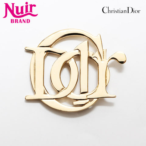 Christian Dior Logo Brosche Gold WS12592