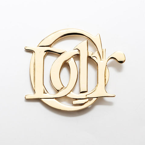 Christian Dior logo Brooch gold WS12592