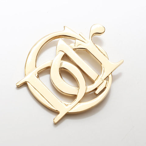 Christian Dior logo Brooch gold WS12592