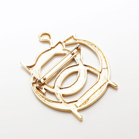 Christian Dior logo Brooch gold WS12592