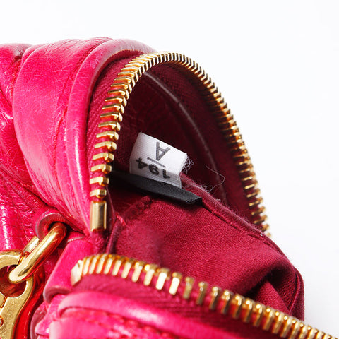 miu miu miu vittero shine皮革马特斯肩袋粉红色WS12602