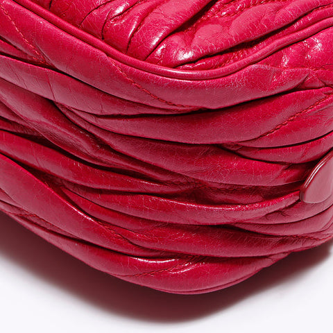 miu miu miu vittero shine皮革马特斯肩袋粉红色WS12602